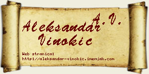 Aleksandar Vinokić vizit kartica